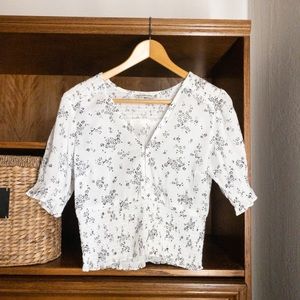 A&F Floral Smocked Top